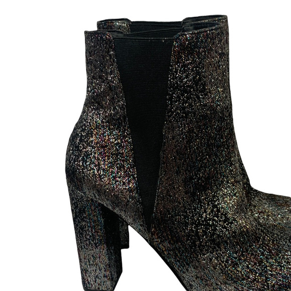 Steve Madden Womens Effect Ankle Boots Booties Metallic Block Heels 8.5 M - Picture 7 of 12